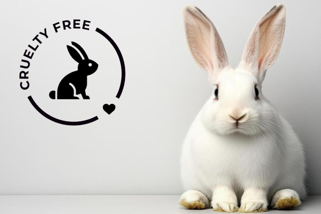 กระต่ายขาว และโลโก้ cruelty free